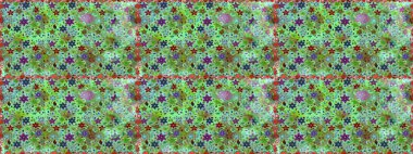 Renkli Yaz Temalı Kusursuz Arkaplan. Yeşil ve nötr renklerde çiçekler. Düz Çiçek Elementleri Tasarımı. Sevimli çiçek raster deseni.