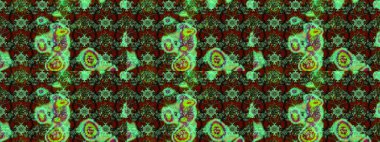 Parlak renkli çiçekleri ve yeşil ve kahverengi renkte yaprakları olan harika bir çiçek deseni. Moda baskıları için zarif bir şablon. Modern çiçek arkaplanı. Halk stili.