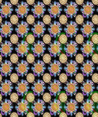 Çiçek deseni duvar kağıdı, desen dolguları ve web sayfası arka planı için kullanılabilir. Şekil verilmiş çiçeklerle eskiz deseni. Süslü zentangle çizim dokusu, soyut çiçeklerle süslenmiş..