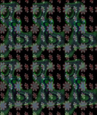 Düz Çiçek Elementleri Tasarımı. Raster Şirin kumaş deseni. Eskiz klasiği. Renkli Bahar Teması çizim şablonu.