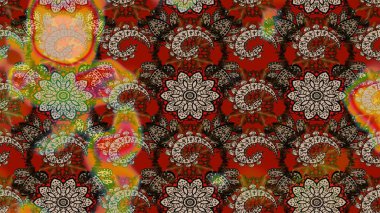 Raster suluboya çiçek deseni, narin çiçekler, çiçekler, tebrik kartı şablonu. Güzel kumaş deseni.