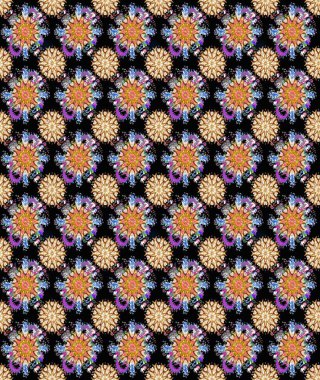 Süslü kumaş deseni. Raster deseni. Çiçekli çiçek deseni, suluboya..