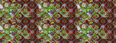 Raster illüstrasyonu. Renkli tekstil tarzında. Suluboya çiçekli çiçek deseni.