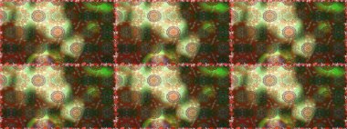 Kahverengi ve yeşil renklerde zarif çiçekli suluboya. Renkli Bahar Temalı Kusursuz Arkaplan. Düz Çiçek Elementleri Tasarımı. Raster illüstrasyonu.