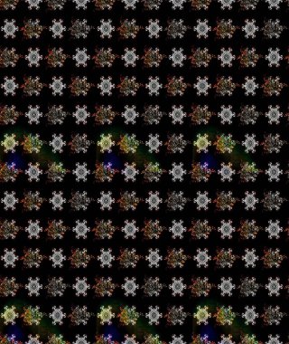 Klasik çiçek tasarımı elementleri. Raster illüstrasyonu. Siyah kıvırcık çiçekler siyah renklerde şekillenir.