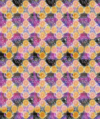 Sevimli çiçek raster deseni. Bej renkli çiçekler. Düz Çiçek Elementleri Tasarımı. Renkli Bahar Teması çizim şablonu.