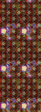 Elle çizilmiş sonbahar çiçeği deseni. Renkli kahverengi ve kırmızı çizim kalıpları. Doodle tarzı. Tekstil ve kapak tasarımı için mükemmel. Kahverengi ve kırmızı renkte çiçekler.