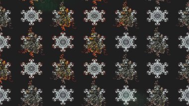 El çizimi çiçekli soyut çizim kalıbı. Raster illüstrasyonu. Gri renkli çiçekler.