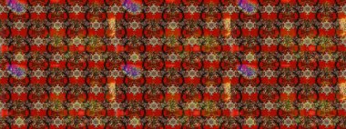 Parlak renkli çiçekleri ve kahverengi ve kırmızı renkte yaprakları olan harika bir çiçek deseni. Moda baskıları için zarif bir şablon. Modern çiçek arkaplanı. Halk stili.