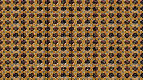 Raster illüstrasyonu. Hint süsü. Çiçek duvar kağıdı. Kahverengi renklerde. Çizim kalıbı. Renkli süs kenarı.