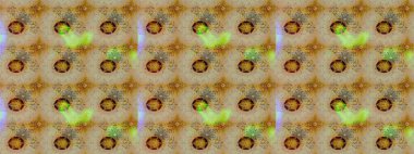 Çok renkli, zarif küçük çiçekler ve komik böcekler, raster desen, illüstrasyon.