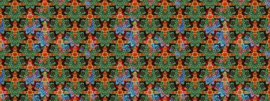 El yapımı çiçek ve bitki koleksiyonu. Raster illüstrasyonu. Eskiz tarzı yeşil ve siyah renkler. Şirin karalamalı çiçek desenli çizim. Raster illüstrasyonu.