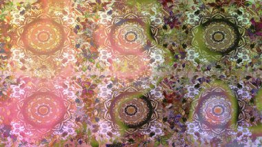 Barok tarzında kusursuz bir doğulu süsü. Raster oryantal süs. Altın elementlerle nötr renklerde altın desen. Geleneksel klasik altın desen.