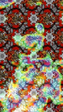 Kabile sanatı boho baskısı, klasik çiçek arkaplanı. Arkaplan dokusu, duvar kağıdı, çiçek temalı renkler. Soyut etnik raster çizim kalıbı.