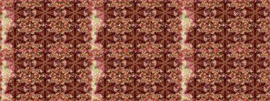 Doğum günü kartı, davetiye ya da afiş için iyidir. Dekoratif simetri arabesk. Kahverengi renklerde altın. Kusursuz ortaçağ çiçek deseni. Raster illüstrasyonu.