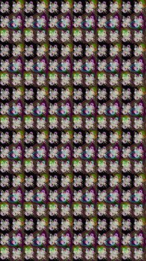 Bahar çiçekleriyle güzel bir çiçek deseni çizmişsin. Güzel kumaş deseni. Raster illüstrasyonu.