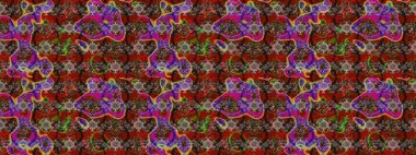 Eskiz arkaplan modeli. Kahverengi ve kırmızı renklerde yaprakları olan yabani çiçekler. Suluboya, elle çizilmiş. Raster illüstrasyonu.