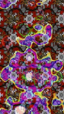 Renkli Bahar Teması eskiz kalıbı. Güzel kumaş deseni. Raster illüstrasyonundaki çiçek desenli çizim. Düz Çiçek Elementleri Tasarımı.