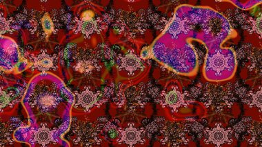 Düz Çiçek Elementleri Tasarımı. Şirin çiçek elementleri. Taslak desenli, modaya uygun kumaş deseni. Renkli Bahar Teması eskiz kalıbı. Raster illüstrasyonu.