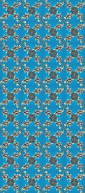 Raster illüstrasyonu. Raster altın desen. Kusursuz altın desenli bukleler. Altın elementli mavi, gri ve nötr renkler. Doğu tarzı arabesk.