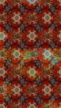 Kahverengi, kırmızı ve bej renkli çiçekler. Nazikçe, güzel çiçek arkaplanı. Raster çiçek desenli ve çiçekli..