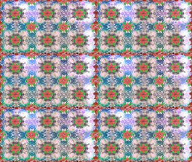 Çiçek deseni. Şatafatlı bahar bahçesi dokusu. Çiçeksiz arka plan. Raster illüstrasyonu.