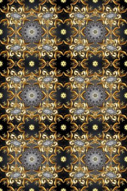 Patina. Altın elementli desen. Oyma. Lüks mobilyalar. Kusursuz ahşap oyma. Küçük bir alan derinliği. Klasik mobilya tarzı. Altın kaplamalı bej, kahverengi ve gri arkaplan.