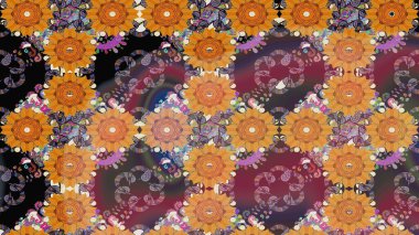 Şirin çiçek elementleri. Renkli Bahar Teması eskiz kalıbı. Raster illüstrasyonu. Düz Çiçek Elementleri Tasarımı. Çizim deseni Modaya uygun kumaş deseni.