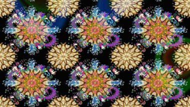 Suluboya tarzında siyah renklerde. Küçük çiçekli yay deseni çiz. Raster illüstrasyonu.