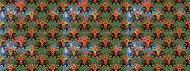 Renkli şirin çiçekler. Raster illüstrasyonu. Küçük çiçekli basit bir çiçek çizimi. Moda baskısı, albüm, ambalaj kağıdı, duvar kağıdı için zarif dekoratif süslemeler..