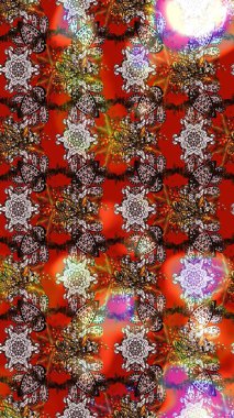 Yumuşak, bahar çiçekli arka plan. Çiçekli karalama şeklinde Raster çiçek deseni. Kahverengi ve kırmızı renkte çiçekler.