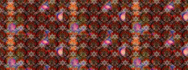 Anti-stres için soyut örnek sayfası. Raster illüstrasyonu. Kahverengi ve kırmızı renklerde.