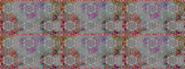 Tekstil, tebrik kartı, boyama kitabı, telefon kılıfı baskısı için kullanılabilir. Etnik Mandala süsü. Raster Henna dövme stili. Hint çiçekli desenli şal desenli..