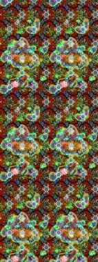 Yeşil ve kahverengi renkte çiçekler olan bir çiçek deseni çiz. Suluboya tarzında yeşil ve kahverengi renkte çiçekler.