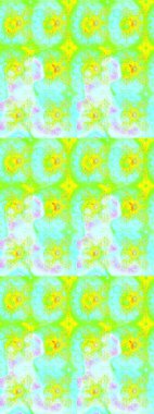 Çiçek buketleriyle klasik bir eskiz şekli. Raster illüstrasyonu. Yeşil ve nötr renklerde.