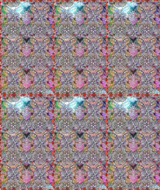 Çiçeklerle suluboya desenli çiçek deseni. Raster illüstrasyonu. Gri ve nötr renklerde Asyalı tekstil.