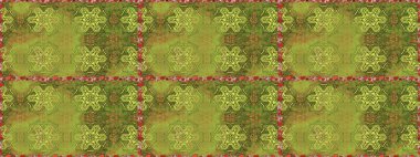 Sevimli çiçek raster deseni. Renkli Bahar Temalı Kusursuz Arkaplan. Yeşil ve sarı renkli çiçekler. Düz Çiçek Elementleri Tasarımı.