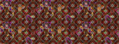 Raster Moda kumaş deseni. Çizgi çizimi kalıbı. Şirin çiçekler..