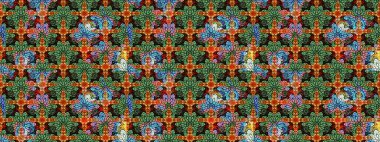 Çiçekli bahar çiçekleri. Küçük çiçekte güzel bir desen. Küçük renkli çiçekler. Moda baskıları için zarif bir şablon. Motley illüstrasyonu.