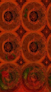 Raster deseni. Bahar çiçekleri dallı desen, kahverengi ve kırmızı renkler çiçekli siluet.