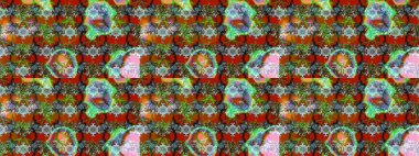 Dallı bahar çiçekleriyle desen, kahverengi renklerle çiçek siluetiyle desen. Raster deseni.