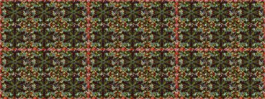 Şık bir grafik desen. Kusursuz raster arka plan. Kahverengi renklerde altın elementler. Çiçek deseni. Duvar kâğıdı barok, İspanyol kumaşı.