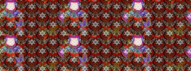 Kahverengi renkli bitkilerden oluşan parlak çiçekli çizim deseni.