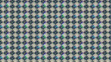 Mavi renkte etnik çiçeklerle süslenmiş zarif bir eskiz. Asya Tekstil 'inde Raster Çiçek İllüstrasyonu.