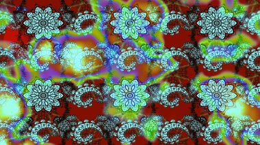 Raster stili kumaş deseni. Çiçekler suluboya çizim deseni.