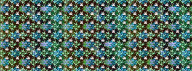 Renkli Bahar Teması eskiz kalıbı. Düz Çiçek Elementleri Tasarımı. Raster..