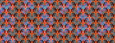 Raster illüstrasyonundaki çiçek desenli çizim. Gri ve siyah renkte çiçekler.