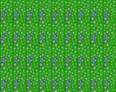 Asya tekstil tarzında. Yeşil renkli çiçekler. Raster illüstrasyonu. Düz Çiçek Elementleri Tasarımı. Renkli Bahar Teması eskiz kalıbı. Çiçek desenini çiz.