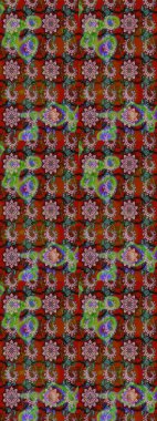 Renkli Bahar Teması eskiz kalıbı. Düz Çiçek Elementleri Tasarımı. Çiçek deseni. Raster çizimi. Güzel kumaş deseni..