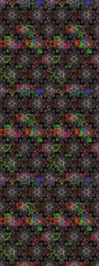 Raster illüstrasyonu. Raster çiçekleri klasik tarzda çizilmiş. Yumuşak, bahar çiçekleri siyah renklerde. Çiçekli yumuşak çizim deseni.